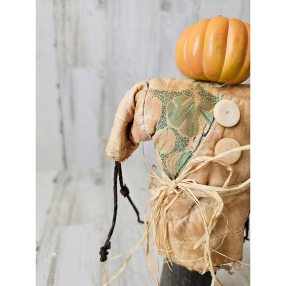 Vintage bonnie artisan skeleton pumpkin Halloween decor unique original design d - Picture 2 of 10